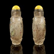 Enamelled glass snuff bottle ‘Birds’, 20th century