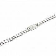 18k white gold and diamond bracelet.