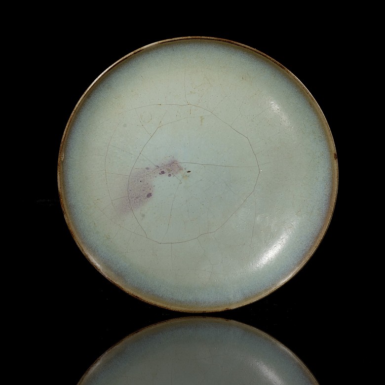 Junyao ceramic small footed dish, Song dynasty