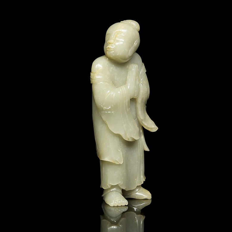 Carved jade figure “Monk”, Qing dynasty