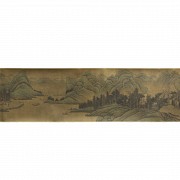 Chinese painting ‘Landscape and poem’, 20th century - 9