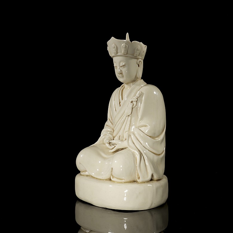 Glazed porcelain figurine ‘Monk’, Qing dynasty