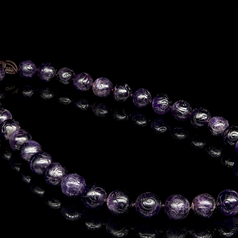 Amethyst bead necklace, Han dynasty