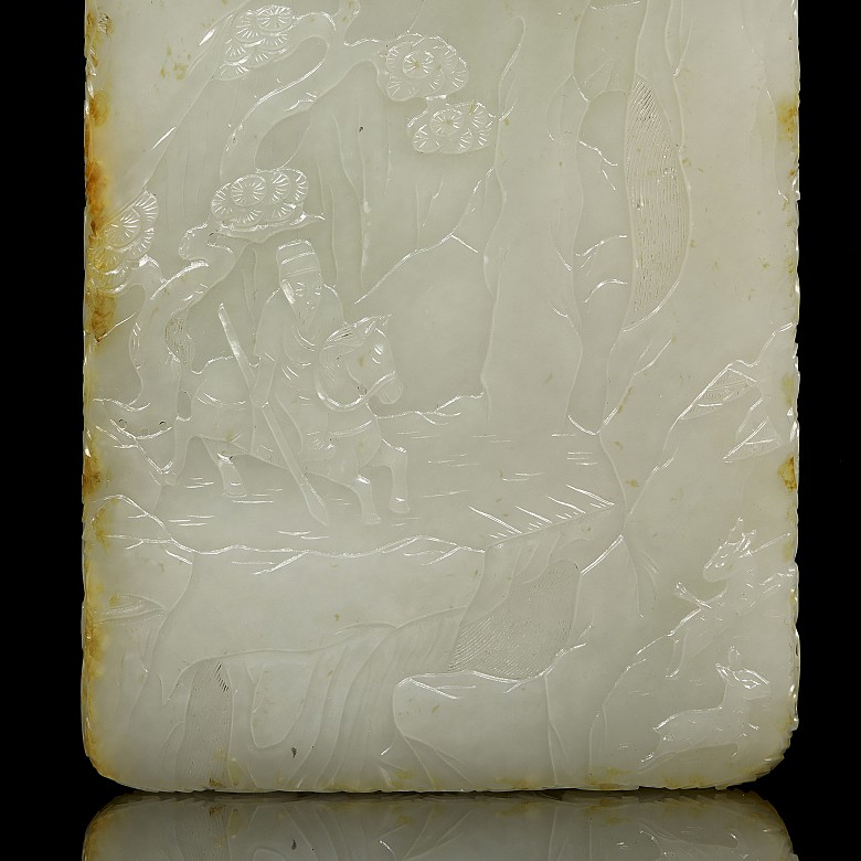 White jade plaque 'Return', Qing dynasty, Qianlong period (1736-1795)