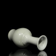 White glazed porcelain vase, 20th century