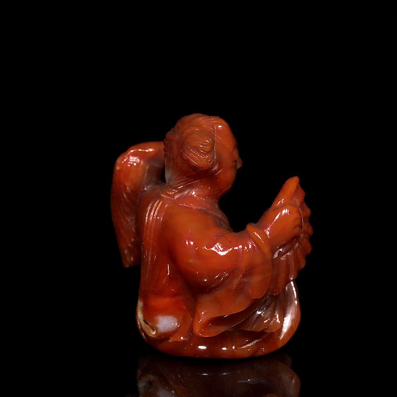 Small Chinese coral figurine 