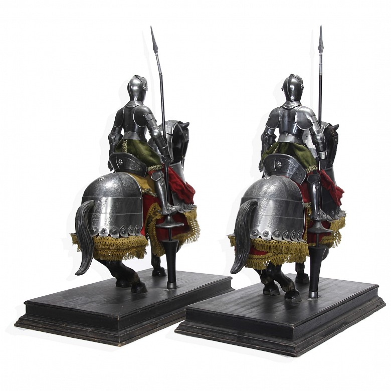 Pair of knights in armor. 20th century