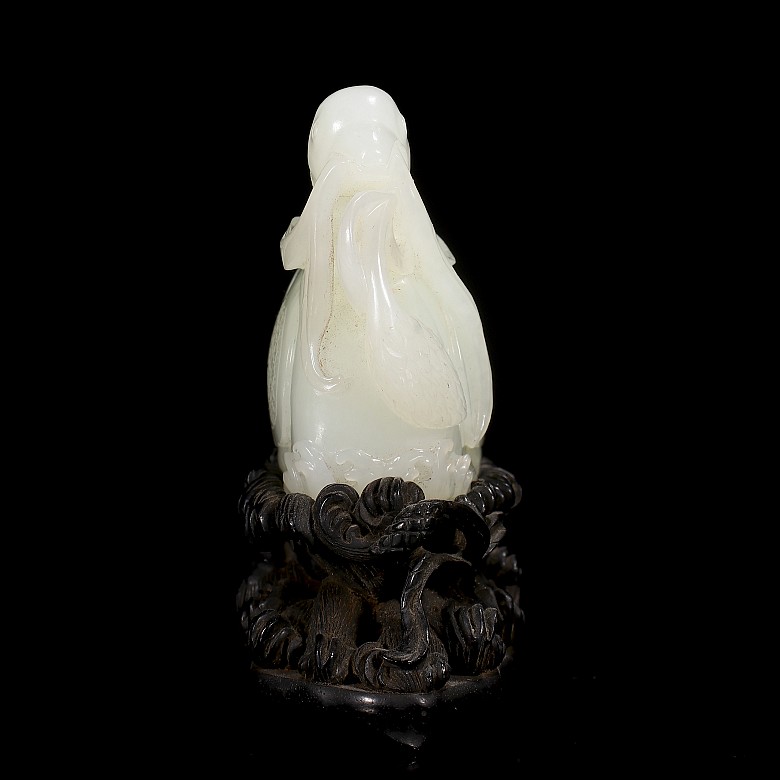 Carved jade figurine ‘Duck and Lotus’, Qing dynasty