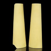 Pair of ivory armrests, early 20th century