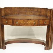 Elm oval Art Deco style desk