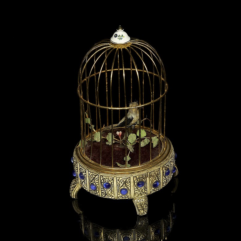 Birdcage with automaton songbird, 19th - 20th century