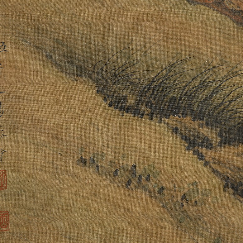 Painting “Spring Landscape”, signed Jiang Tingxi (1669-1732), Qing dynasty