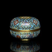 Bronze box with cloisonné enamel, Qing dynasty