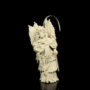 Carved ivory figure ‘Chinese warrior’, early 20th century