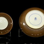 Two Qing Dynasty ‘Flowers and Butterflies’ Porcelain Dishes