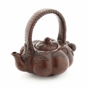 Pumpkin-shaped teapot, Yixing.