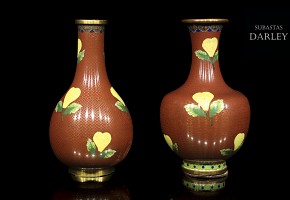 Two cloisonné vases, China, 20th century