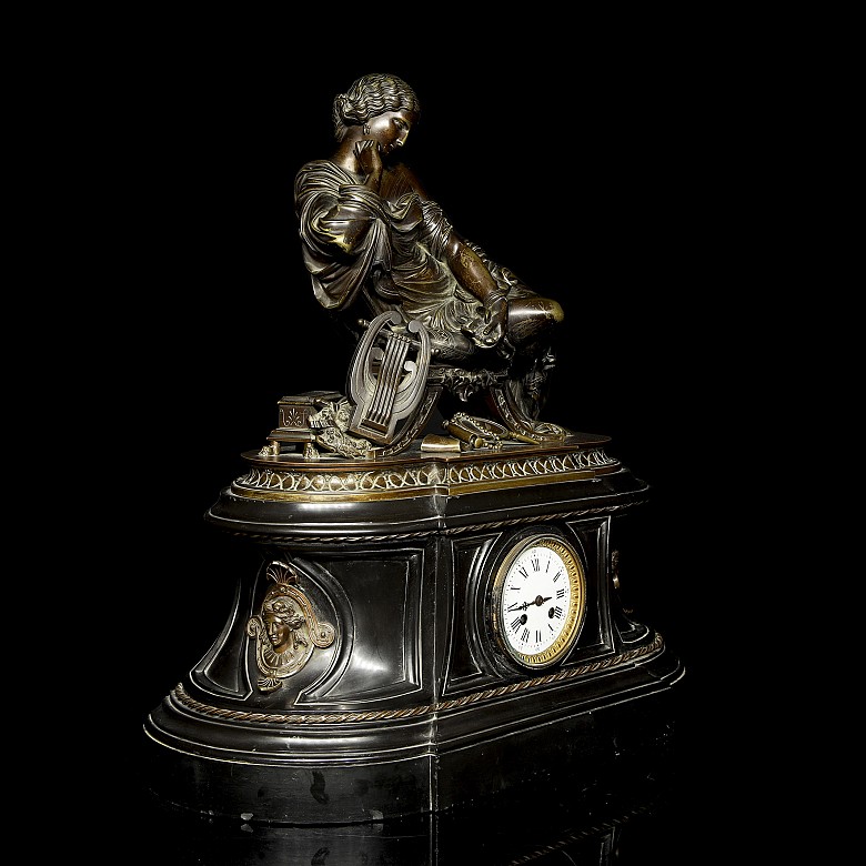 Gautier Eviteur ‘Bronze table clock’, late 19th century - 1