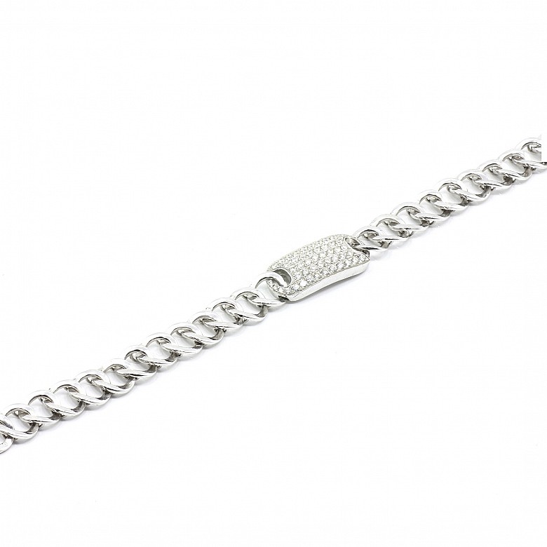 18k white gold and diamond bracelet.