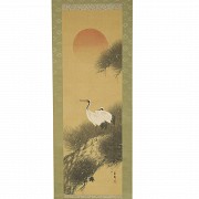 Chinese painting ‘Cranes at Sunset’, 20th century - 1