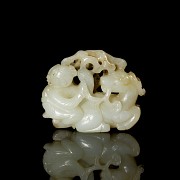 Carved jade figurine ‘Girl with ram’, Qing dynasty