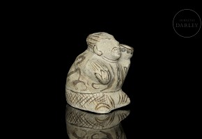 Small Asian ceramic figurine ‘Personage’, 20th century