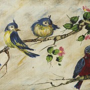 S. Boix ‘Pair of paintings with birds’, 1967