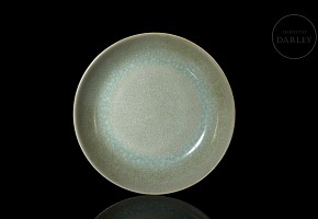 Celadon-glazed ‘Ruyao’ ware dish, Song dynasty