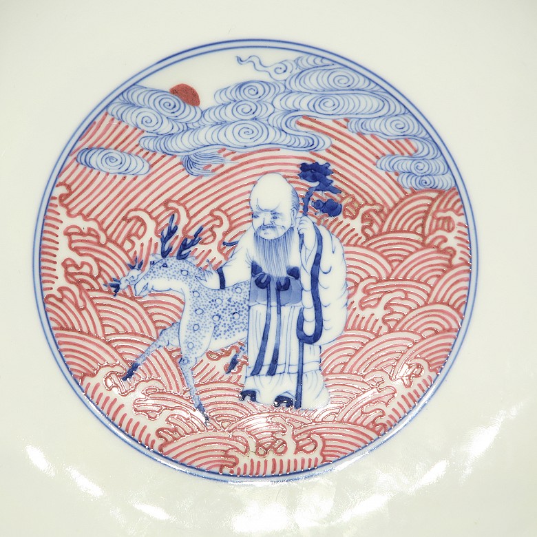 Glazed porcelain bowl ‘The Eight Immortals’, with Daoguang stamp