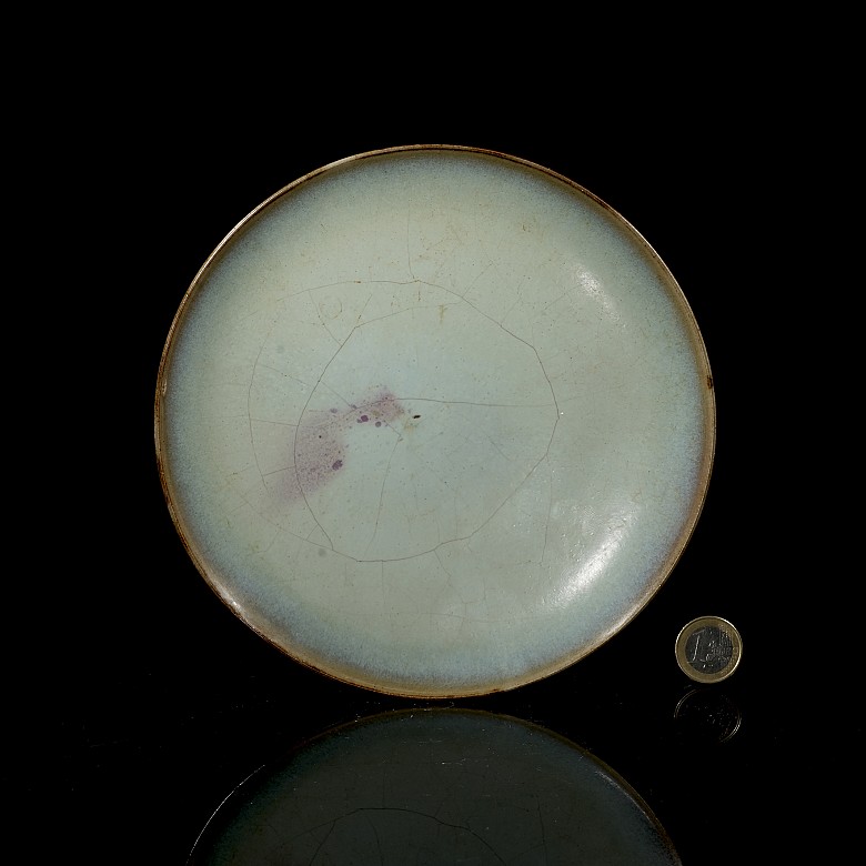 Junyao ceramic small footed dish, Song dynasty