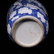 Pair of blue and white ‘Scenes and Plum Blossom’ vases, Qing Dynasty