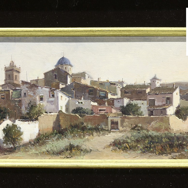 Francisco Martínez Navarro (20th c.) “Vista de pueblo”, 1997