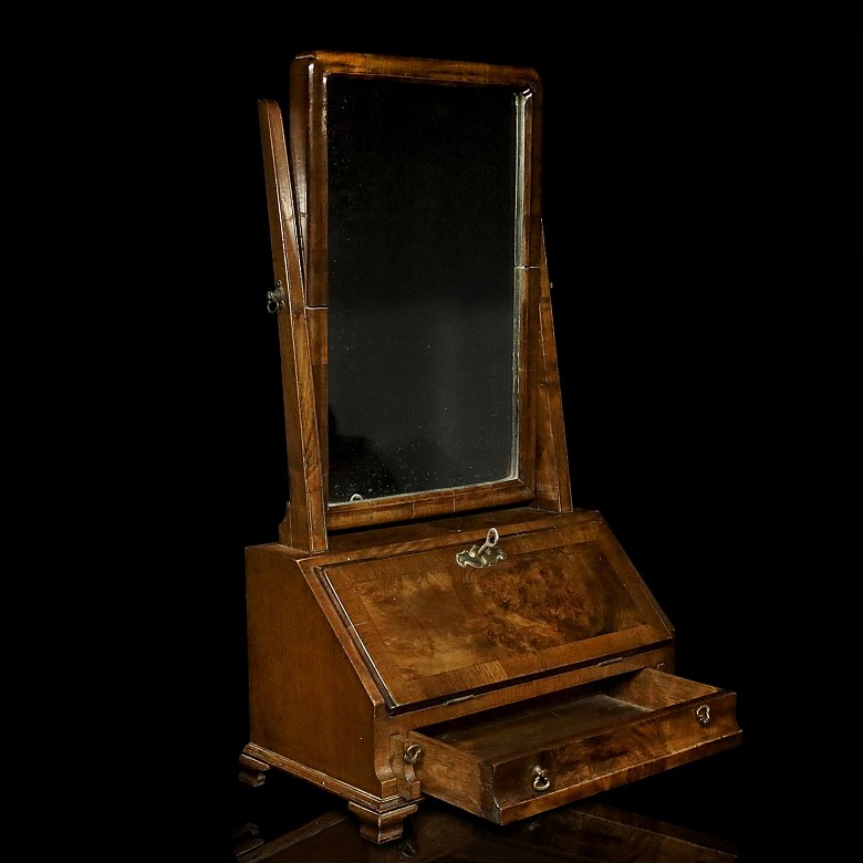 Dressing table mirror with desk, 19th century