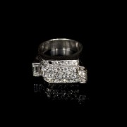 White gold ring with diamonds