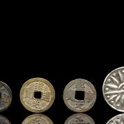 Lot of eight coins, Asia.