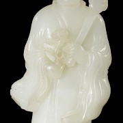 Jade figurine “Luohan with ruyi and flower”, Qing dynasty