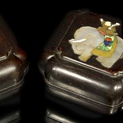 Pair of embedded boxes, Qing dynasty, Daoguang