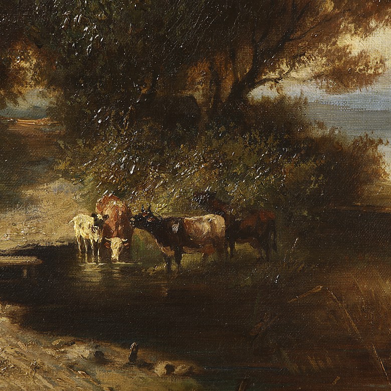 Joseph Ringeiser (1863) ‘Romantic Landscape’, 19th century