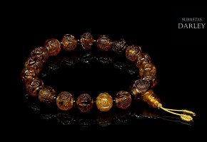 Amber bead bracelet, Qing dynasty