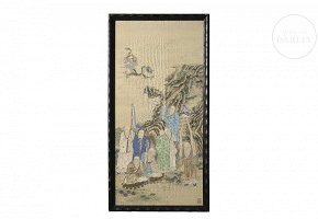 Chinese painting ‘Gods on the Mountain’, with Wang Chengxun seal