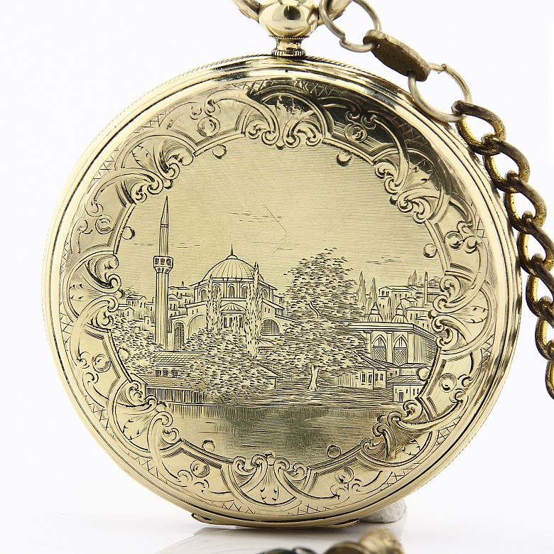 18k gold pocket watch for the Turkish market.