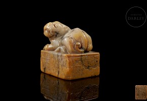 Shoushang ‘Mythical Beast’ stone seal, Qing dynasty