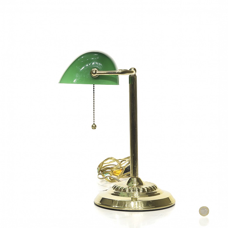 Emeralite style desk lamp, late 20th century