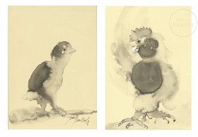 Ramón Puig Benlloch (1929 - 2015) ‘Hen and chick’