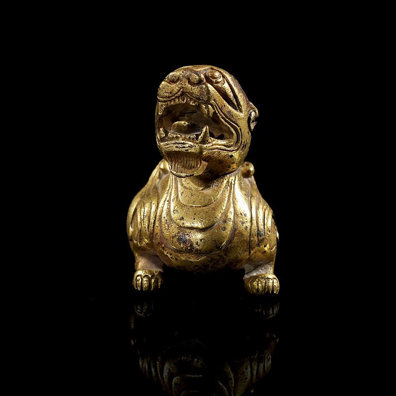 Gilt-bronze ‘Winged Beast’ figurine, Qing dynasty