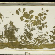 Porcelain tray with orientalist decoration, 20th century