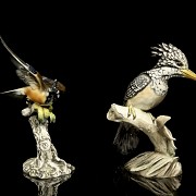 Dos aves de porcelana, s.XX