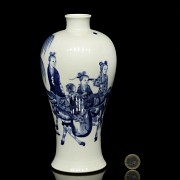 Meiping vase in blue and white, Qing dynasty