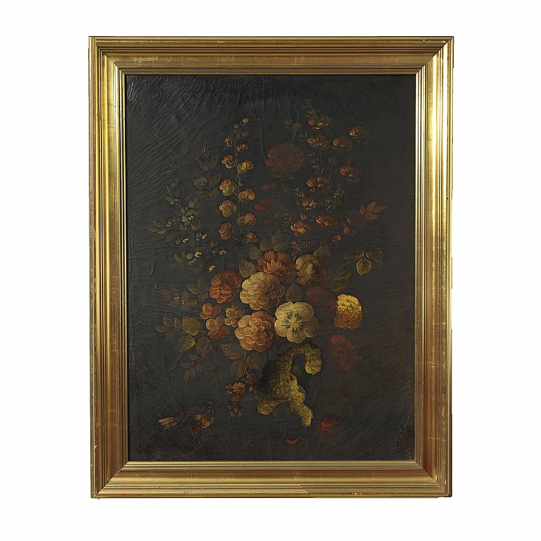 Spanish School 18th-19th century ‘Still life with flowers’