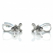 Earrings in 18k white gold with aquamarines